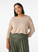 Blouse en jersey avec manches 3/4, Beige, Model image number 0