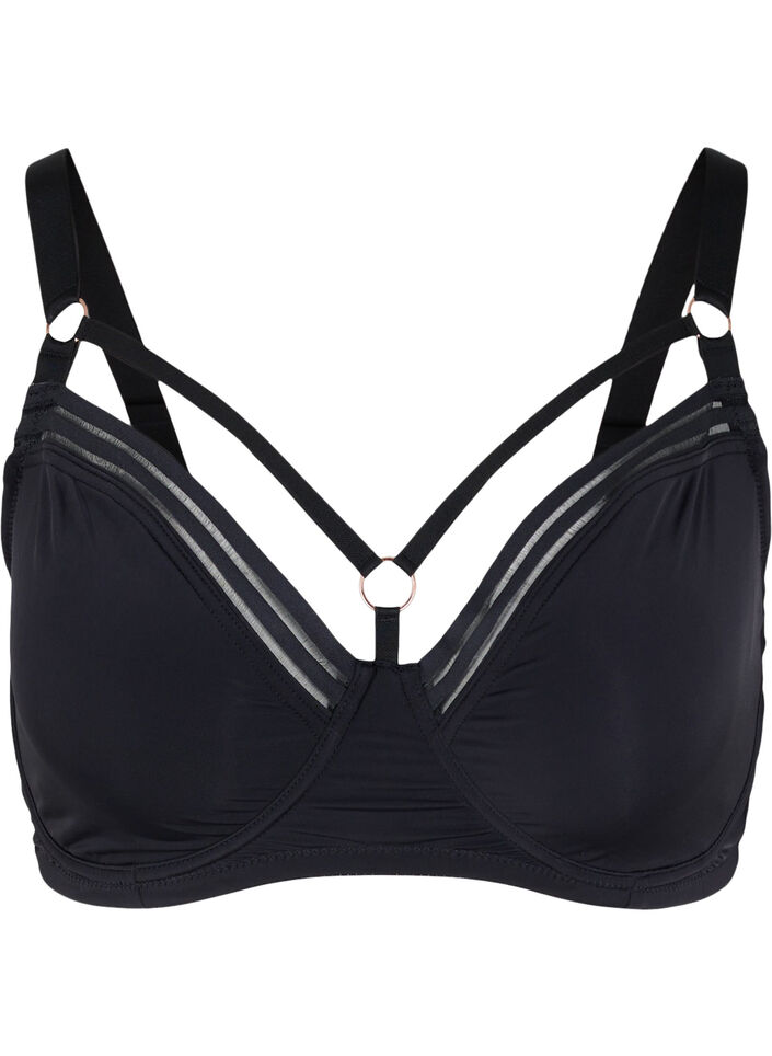 Soutien-gorge à armatures avec string, Black, Packshot image number 0