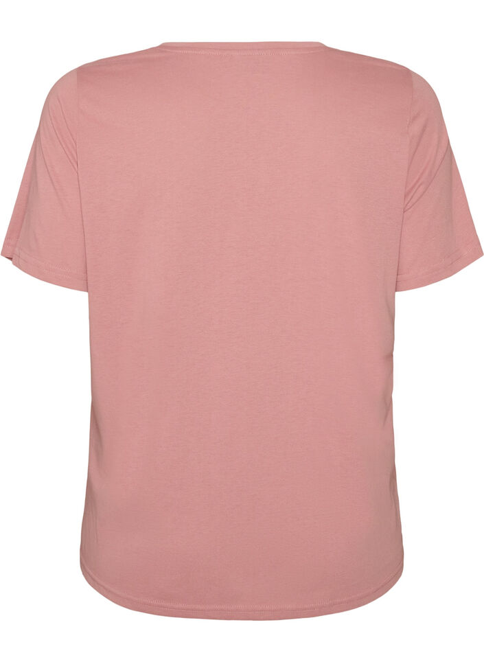 T-shirt imprim&eacute;, Rose poudr&eacute;e, Packshot image number 1