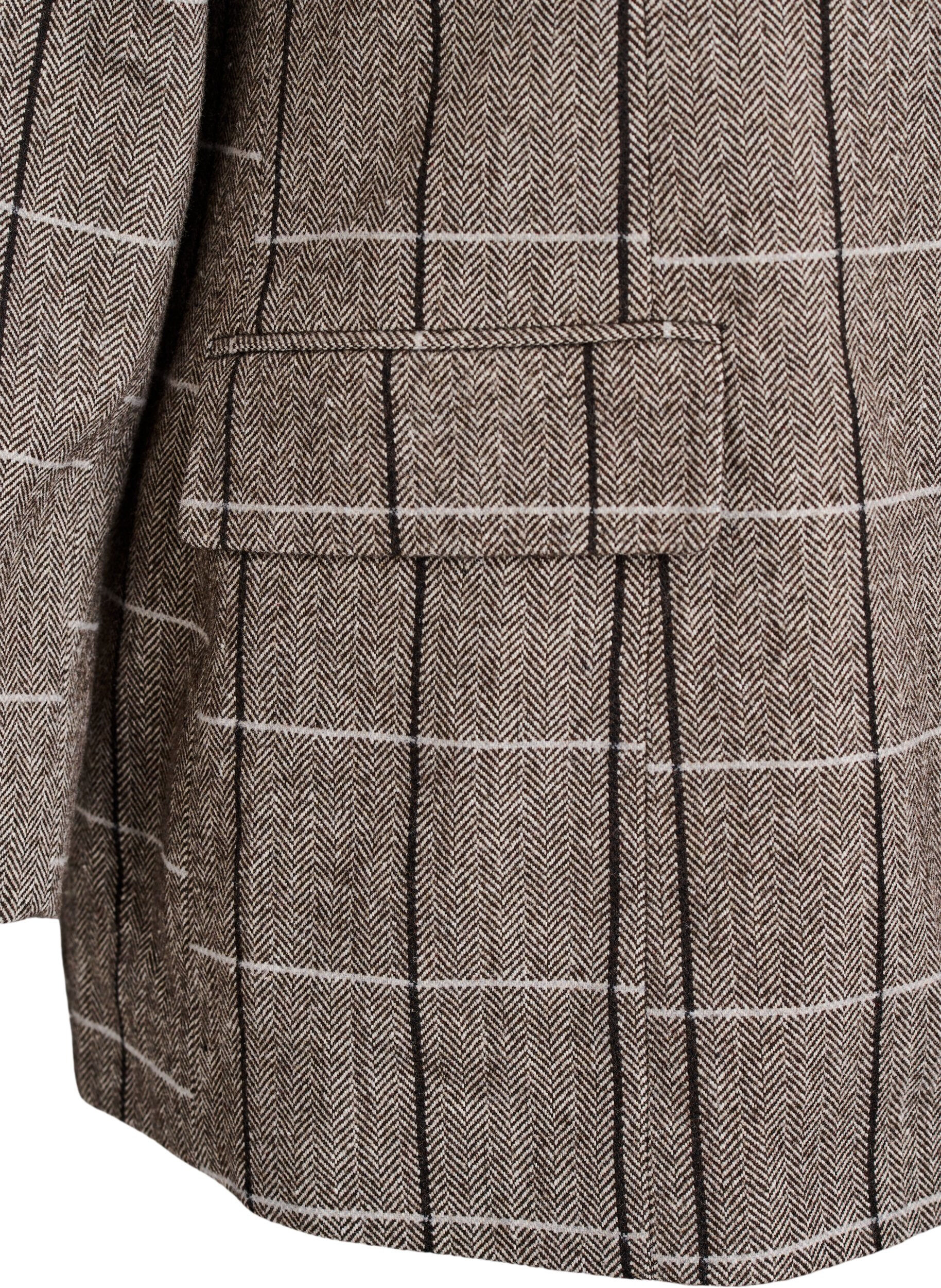 ZizziBlazer classique &agrave; carreaux, Gris, Packshot image number 3