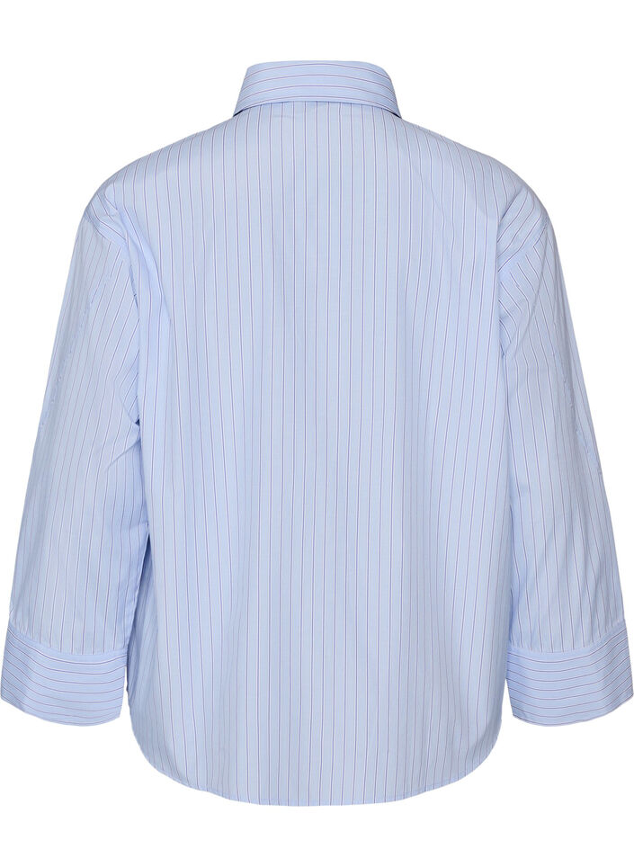 Chemise &agrave; rayures avec des poignets larges, Bleu Clair, Packshot image number 1