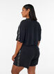 T-shirt de nuit en modal avec bande contrastante, Noir, Model image number 2