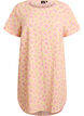Robe courte avec texture froiss&eacute;e et manches courtes, Jaune, Packshot image number 0