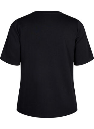 T-shirt en modal mélangé, Black, Packshot image number 1