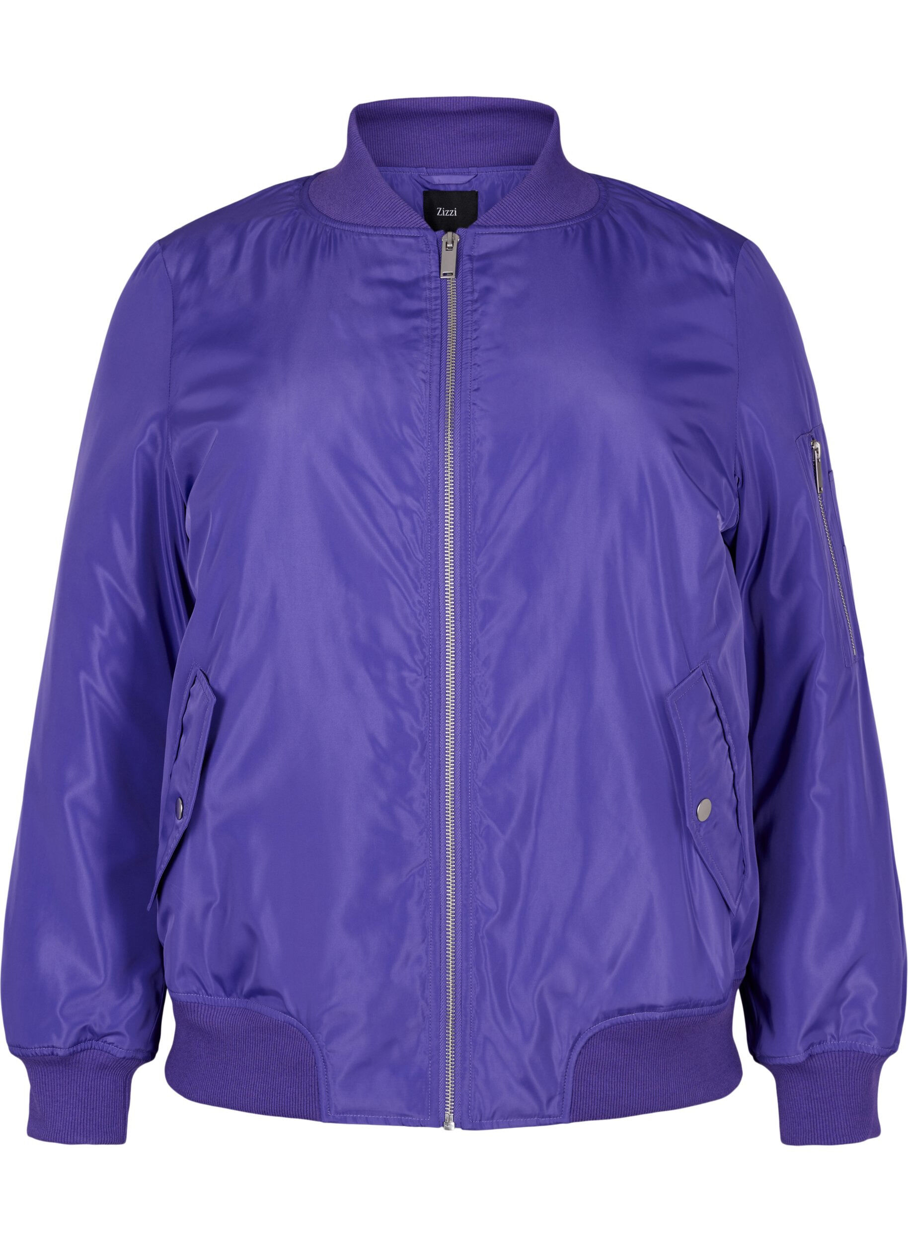 Zizzi Blouson bombardier avec fermeture &eacute;clair, Purple Opulence, Packshot image number 0