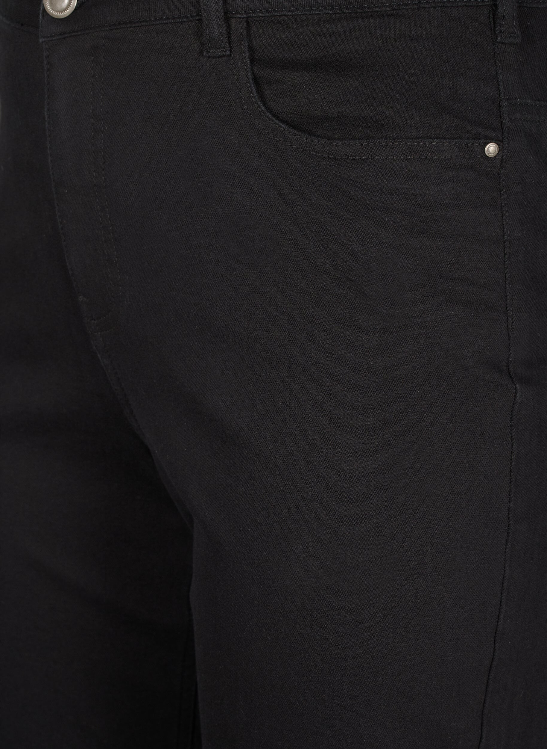 Zizzi Jean taille haute Gemma avec coupe droite, Noir, Packshot image number 2