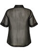 Chemise transparente &agrave; manches courtes avec poches poitrine, Noir, Packshot image number 1