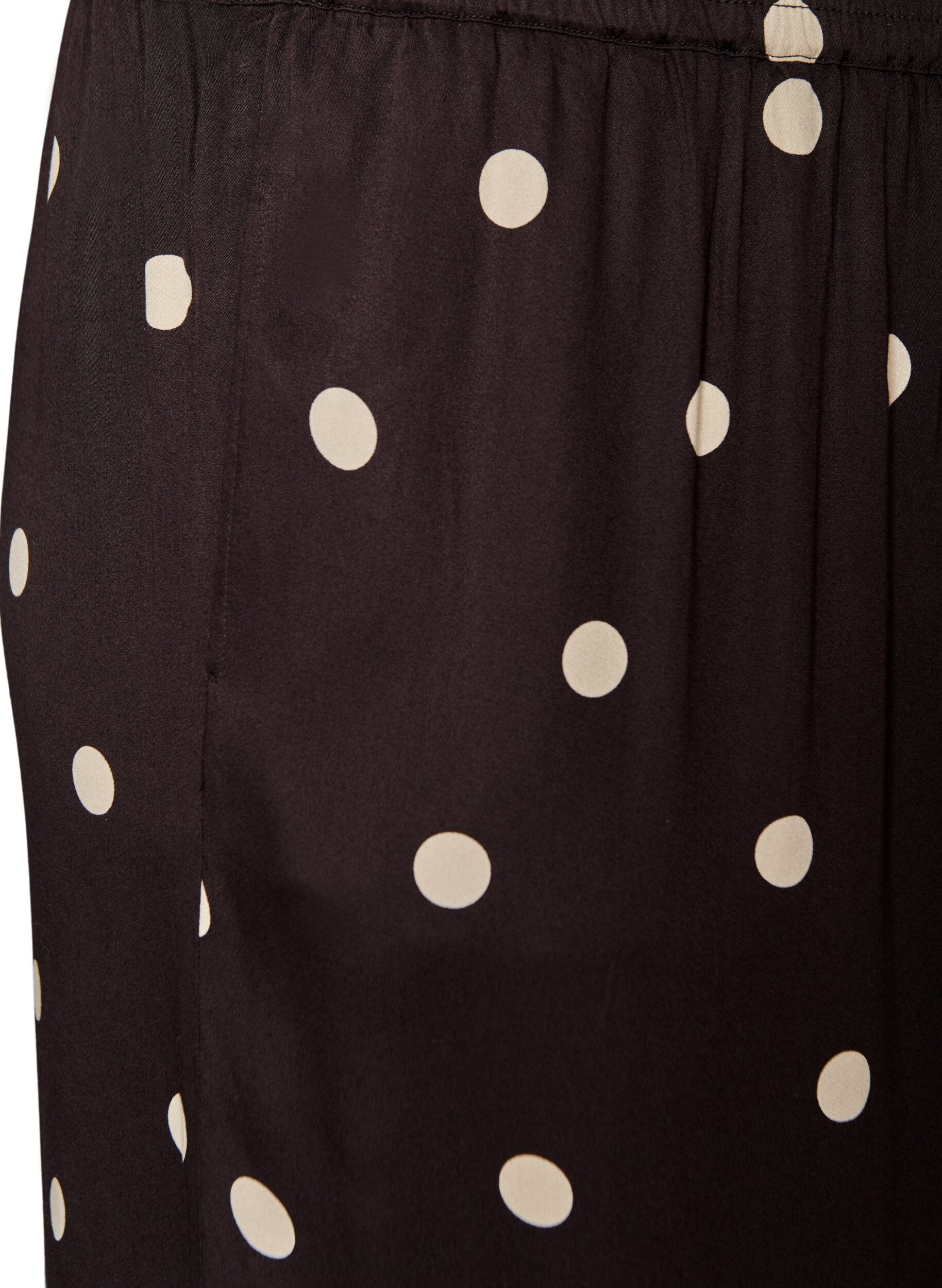 ZizziPantalon en viscose &agrave; pois et &agrave; coupe ample, Marron, Packshot image number 2