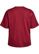 T-shirt avec strass et col rond, Bordeaux fonc&eacute;, Packshot image number 1