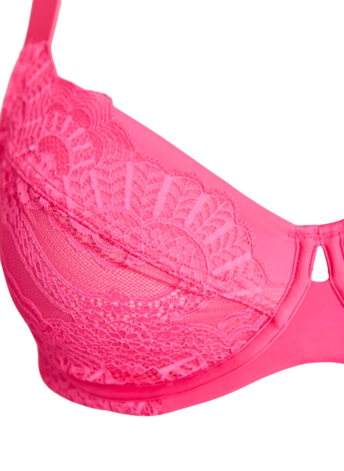 Soutien-gorge emboîtant avec armatures en dentelle, Rose, Packshot