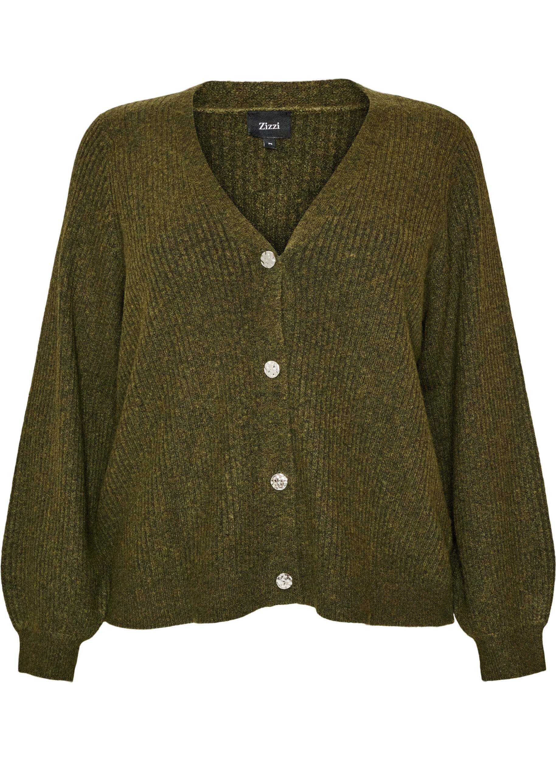 Cardigan avec col en V et texture c&ocirc;tel&eacute;e