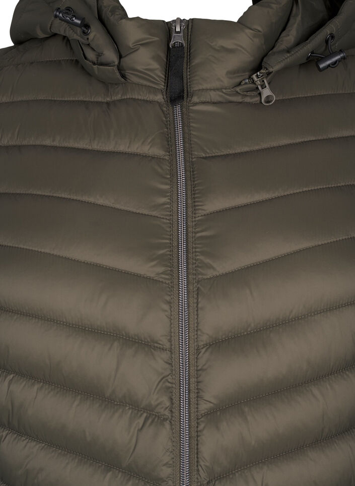 Veste légère avec des poches et une capuche détachable, Vert, Packshot image number 2