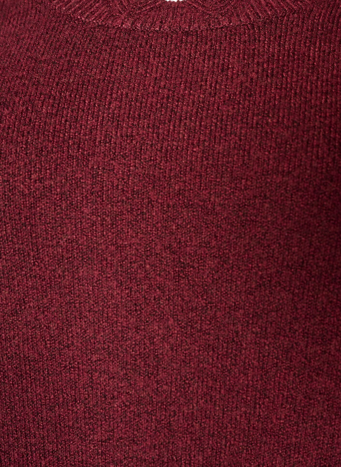 Blouse en maille &agrave; bords ondul&eacute;s, Bordeaux, Packshot image number 2