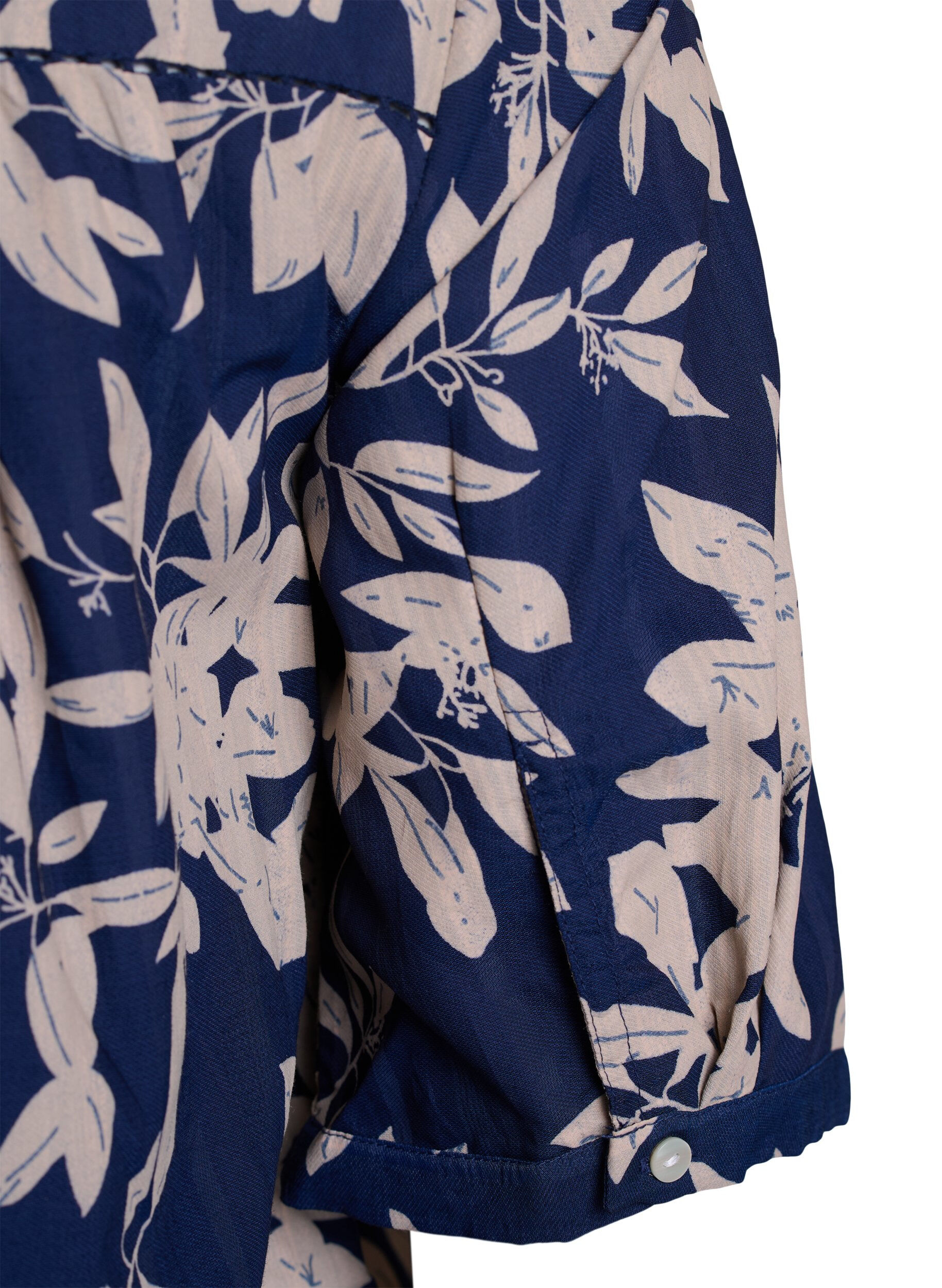 ZizziBlouse imprim&eacute;e &agrave; manches 1/2, Bleu, Packshot image number 3