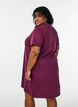 Chemise de nuit &agrave; manches courtes en coton biologique, Bordeaux fonc&eacute;, Model image number 2