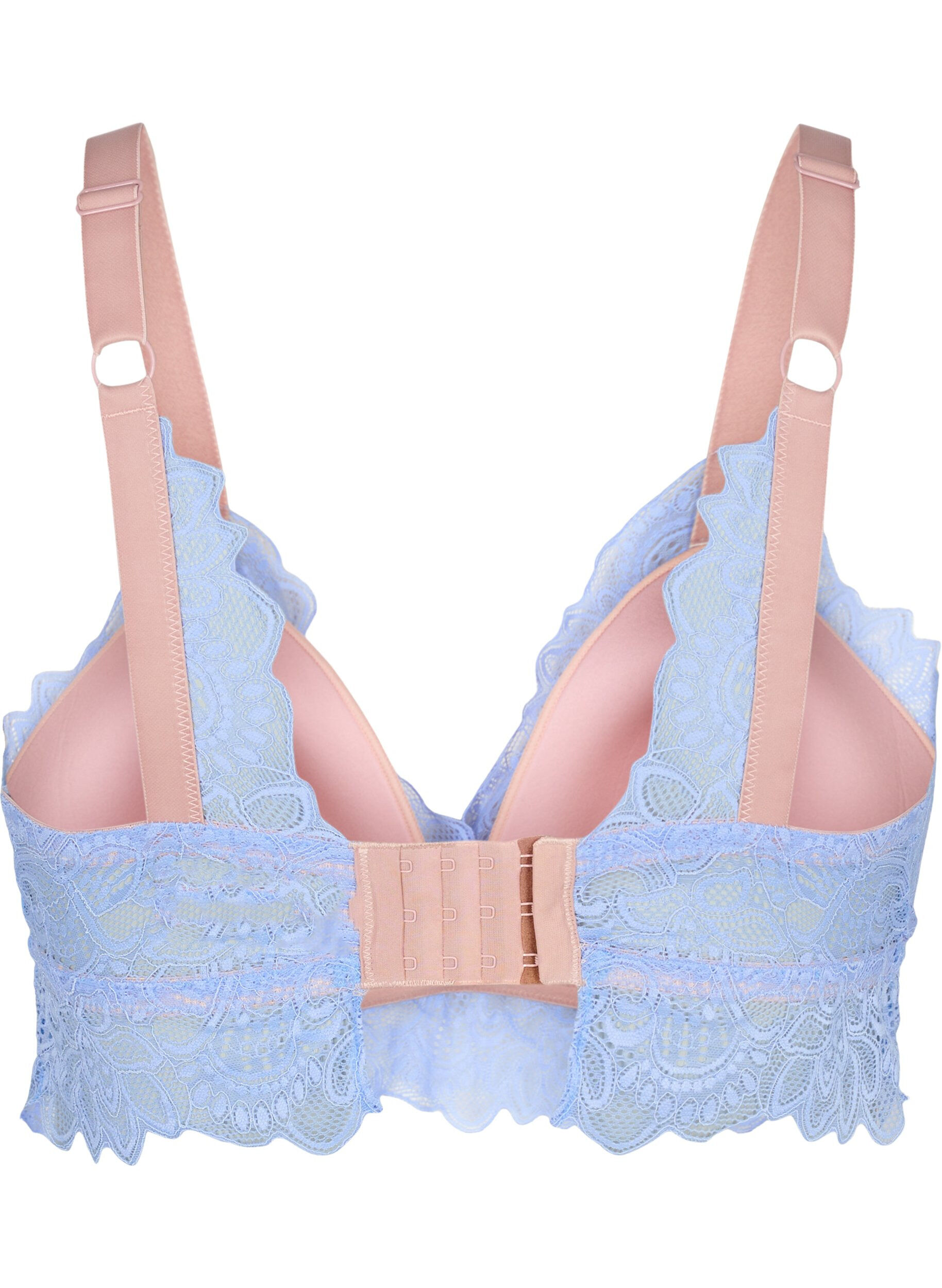 Zizzi Bralette avec dentelle et rembourrage doux, Serenity, Packshot image number 1