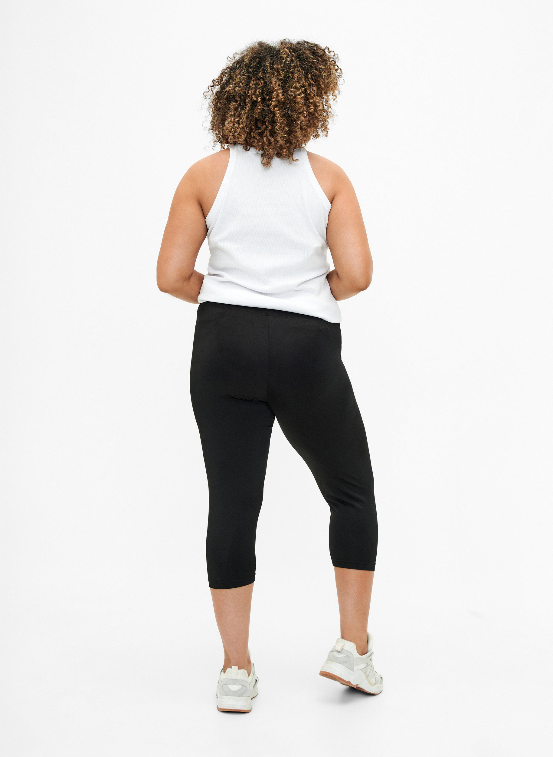 Zizzi 2-pack leggings avec longueur 3/4, Noir, Model image number 2