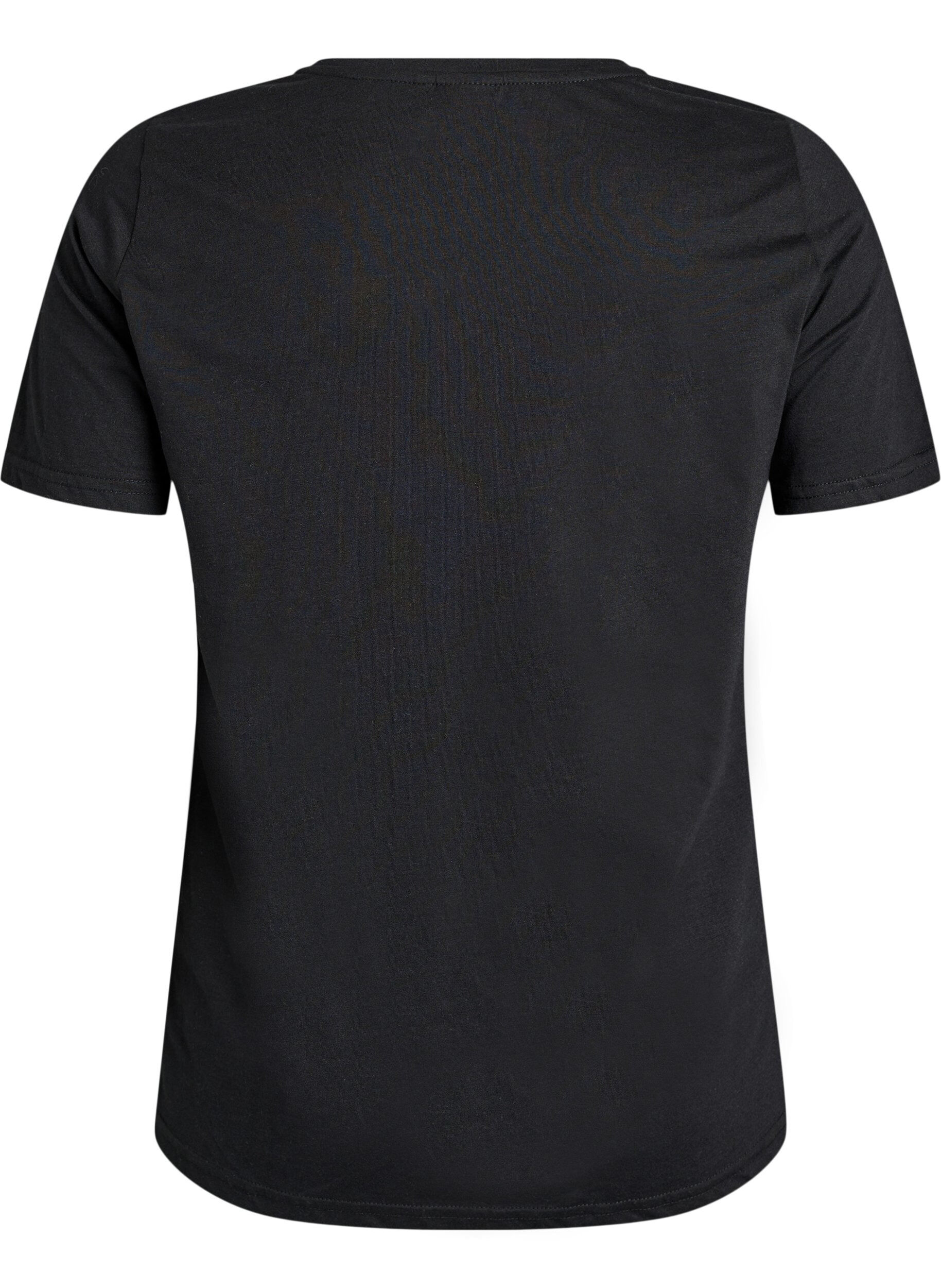 Zizzi FLASH - T-shirt imprim&eacute;, Noir, Packshot image number 1