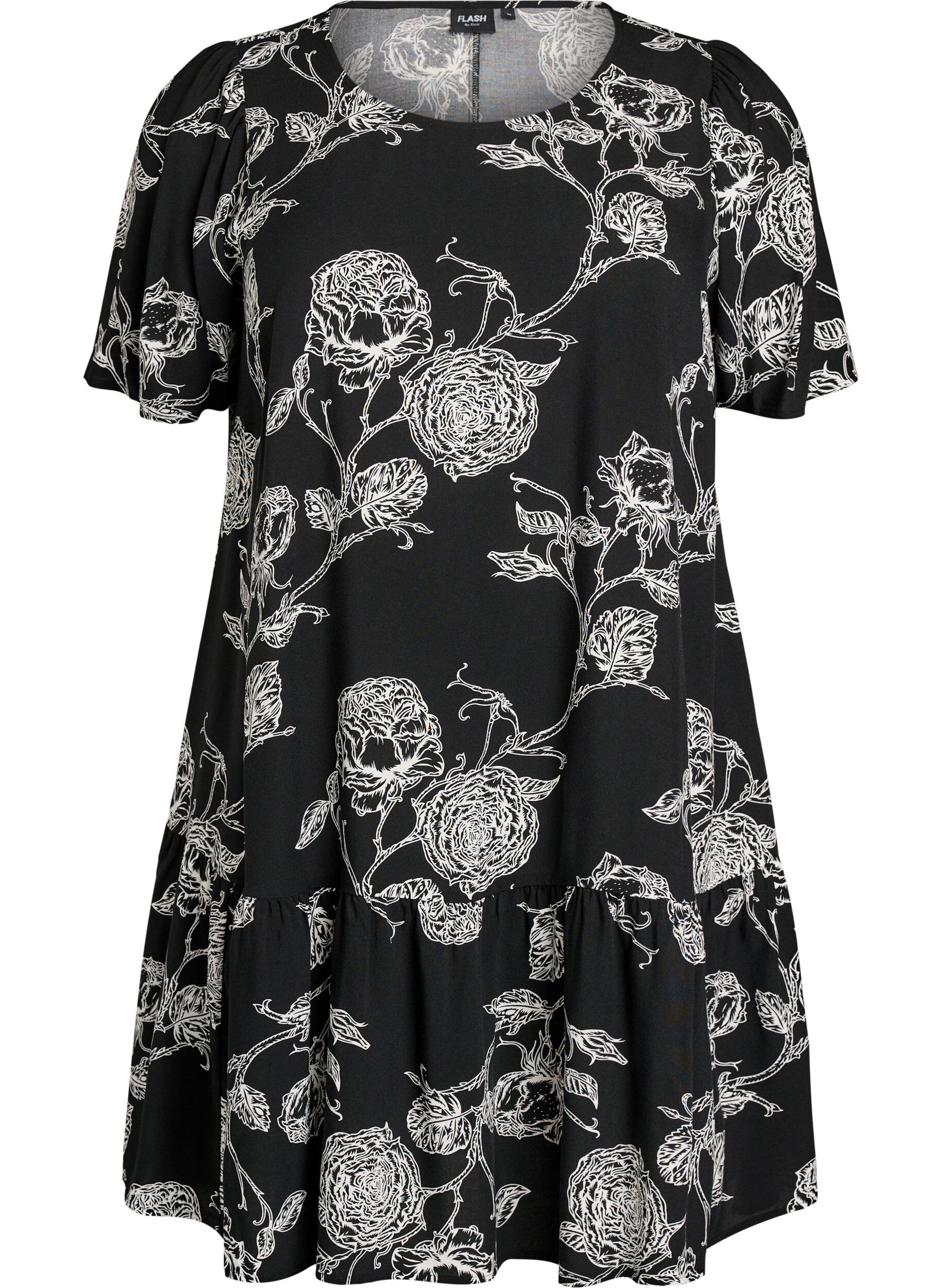 FLASH - Robe en viscose avec d&eacute;coupe