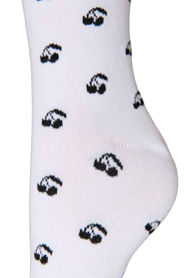 Chaussettes en coton avec des motifs, Blanc, Packshot image number 2