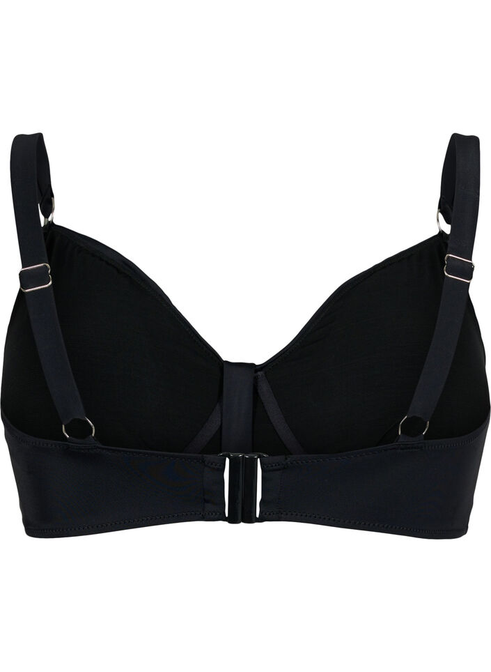 Soutien-gorge de bikini &agrave; armatures avec drap&eacute;, Noir, Packshot image number 1