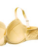 Soutien-gorge rembourr&eacute; avec dentelle et texture dobby, Jaune clair, Packshot image number 3