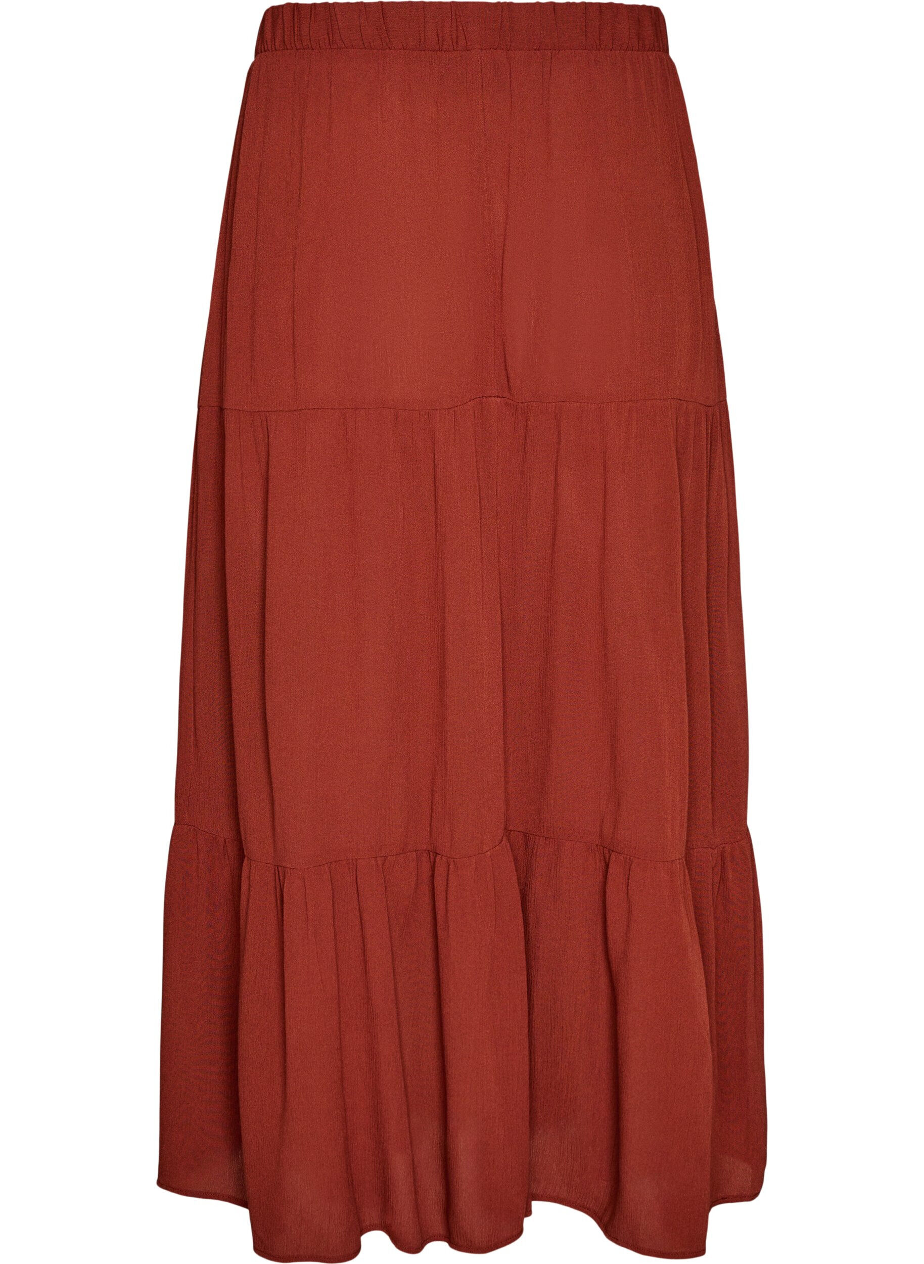 ZizziJupe longue &agrave; taille &eacute;lastiqu&eacute;e, Bordeaux, Packshot image number 1