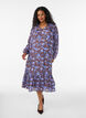 Robe midi &agrave; imprim&eacute; floral avec ourlet &agrave; volants, Marron, Model image number 0