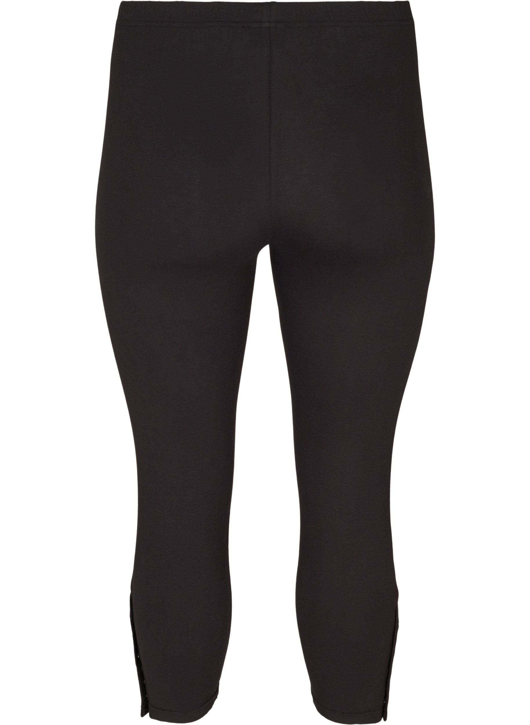 Zizzi leggings 3/4 avec boutons, Noir, Packshot image number 1