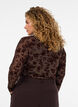 Blouse en maille avec motif floral, Marron, Model image number 2