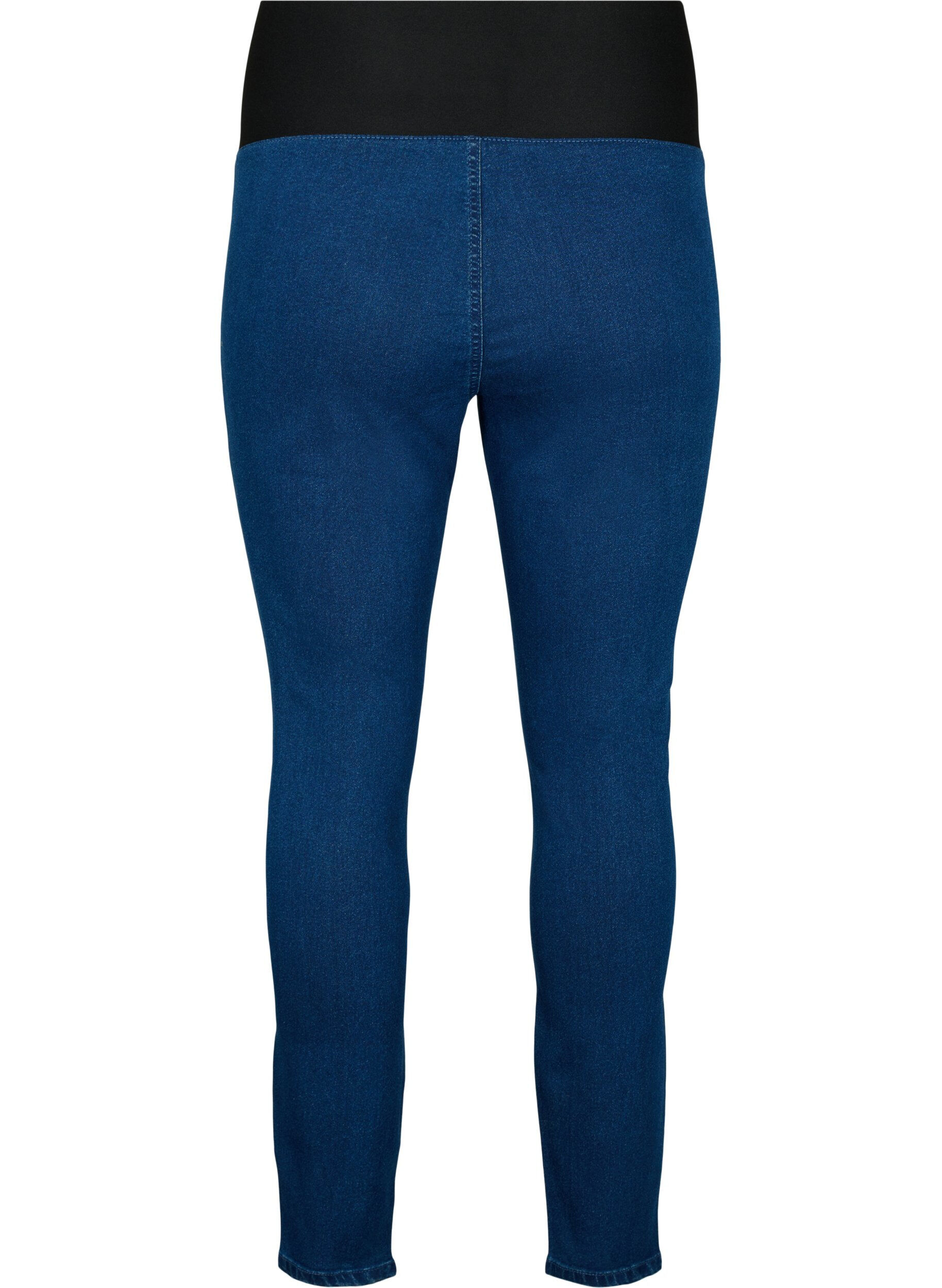 Zizzi FLASH - Jeggings avec large ceinture &eacute;lastique, Bleu, Packshot image number 1