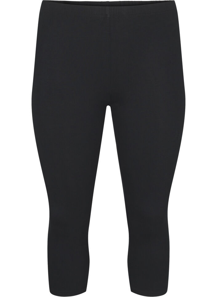 Leggings 3/4 de base en viscose, Black, Packshot image number 0