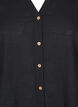 Chemisier en coton avec un col en V, Noir, Packshot image number 2