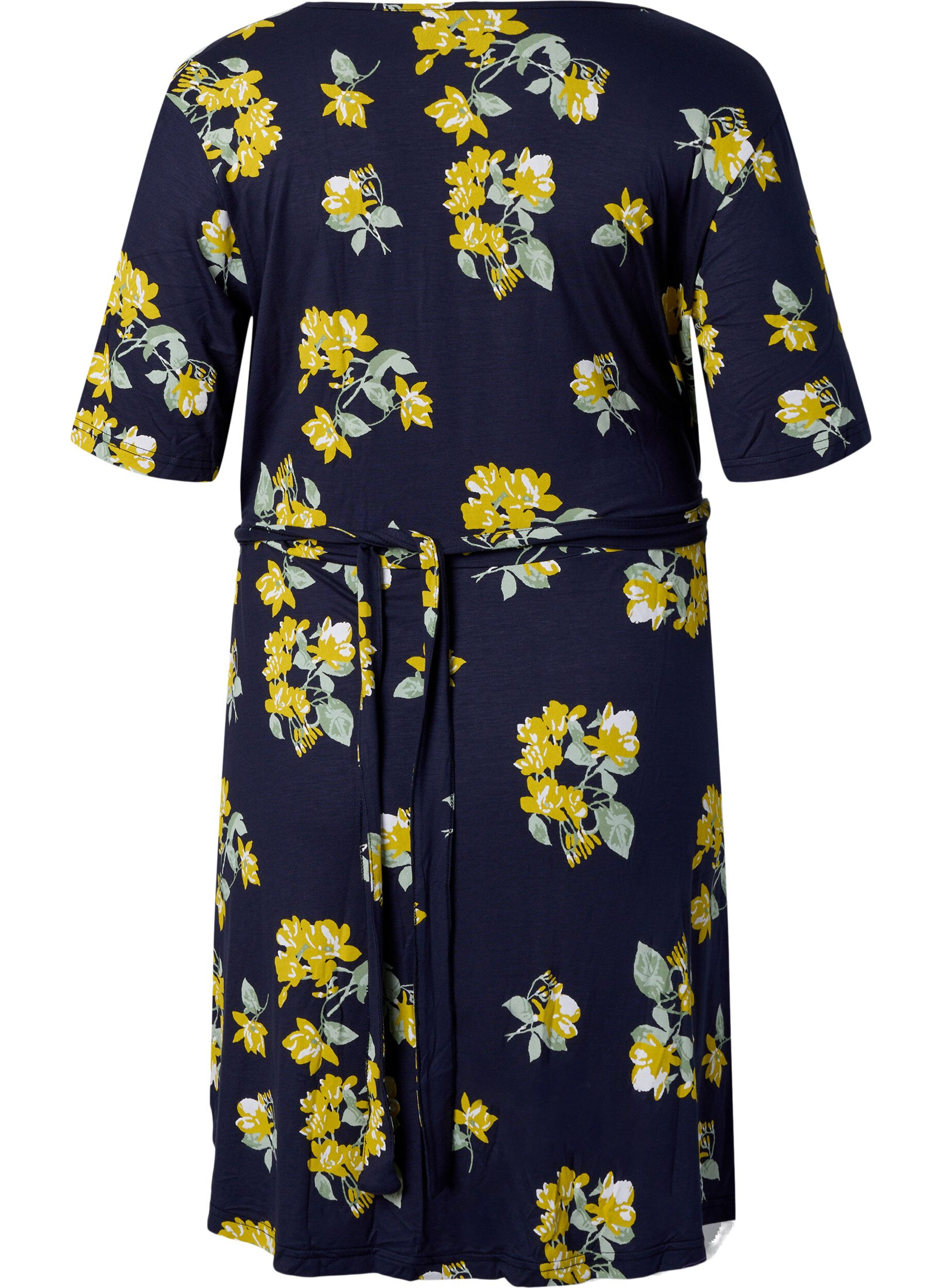 ZizziRobe portefeuille en viscose &agrave; manches courtes, Night Sky AOP Flower, Packshot image number 1