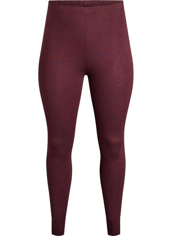 Leggings basiques en viscose, Bordeaux fonc&eacute;, Packshot image number 0