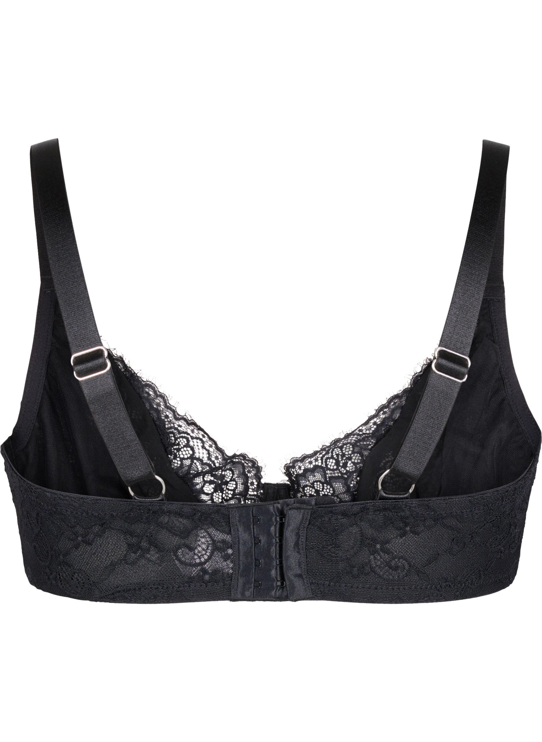Zizzi Soutien-gorge couvrant avec strass, Black, Packshot image number 1