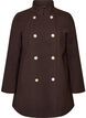Manteau coupe &eacute;vas&eacute;e avec boutons dor&eacute;s, Marron, Packshot image number 0