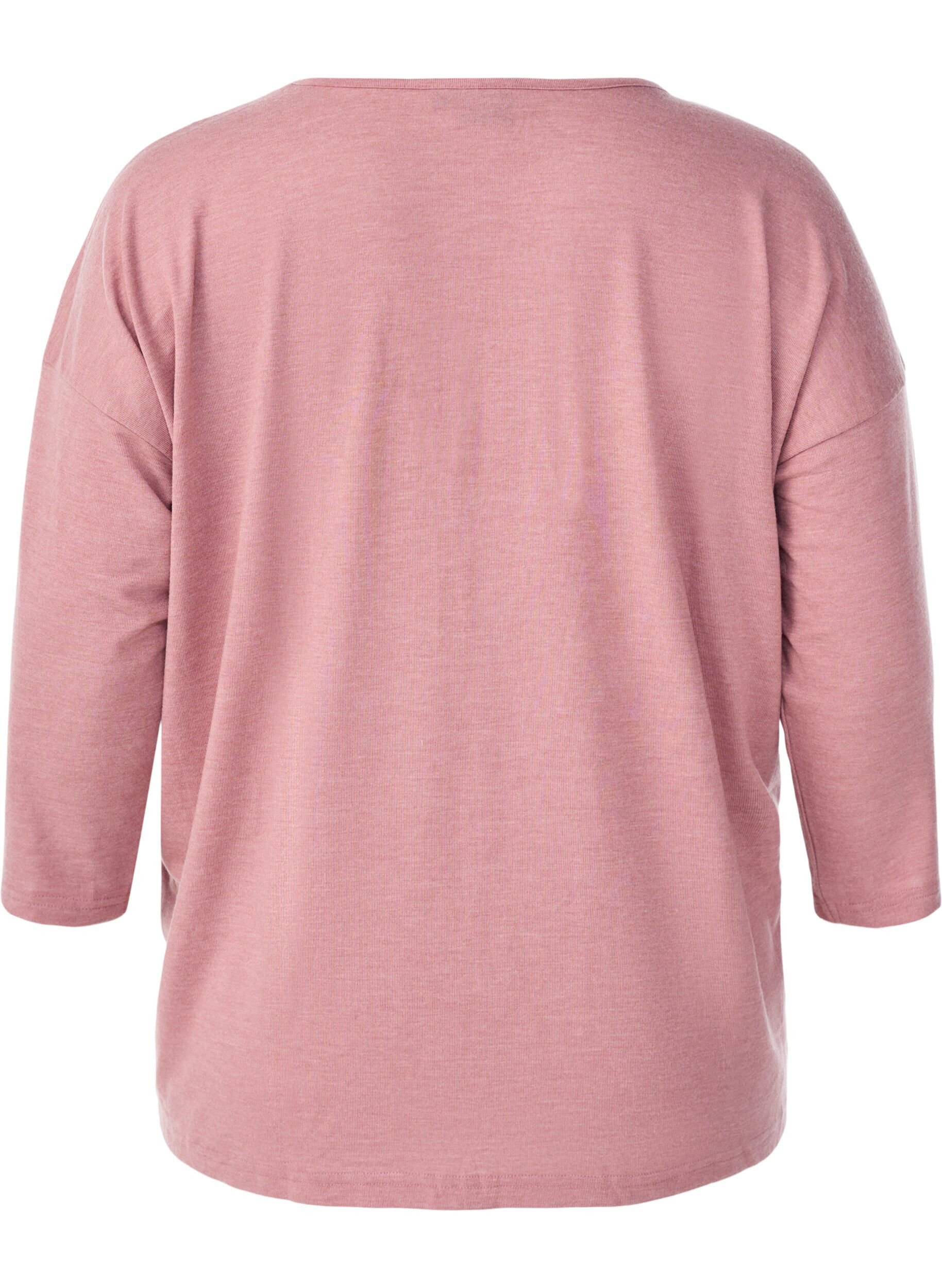 ZizziBlouse en jersey avec manches 3/4, Rose poudr&eacute;e, Packshot image number 1