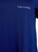 Chemise de nuit en coton biologique et &agrave; col en V, Bleu, Packshot image number 2