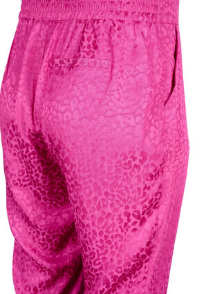Pantalon jacquard ton sur ton en viscose, Rose Violet, Packshot image number 3