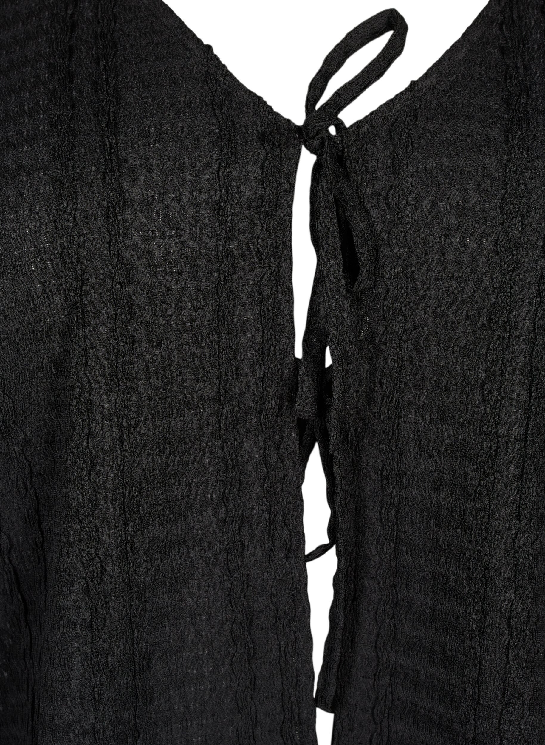 Zizzi Cardigan nou&eacute; sur le devant, Black, Packshot image number 2