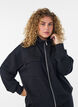 Cardigan en jersey avec fermeture &eacute;clair et col montant, Noir, Model image number 3