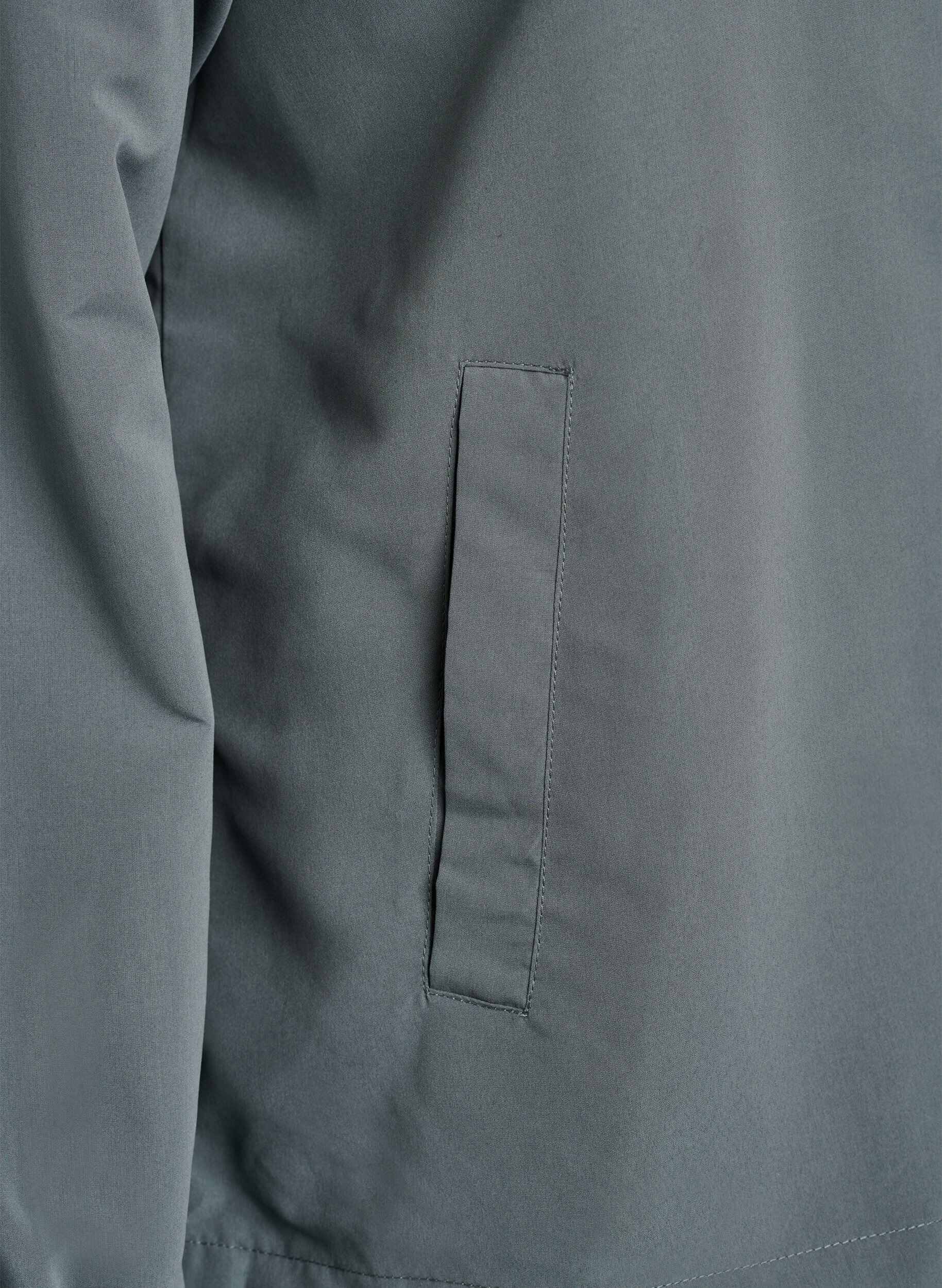 Zizzi Veste l&eacute;g&egrave;re avec capuche et fermeture &eacute;clair, Vert fonc&eacute;, Packshot image number 3