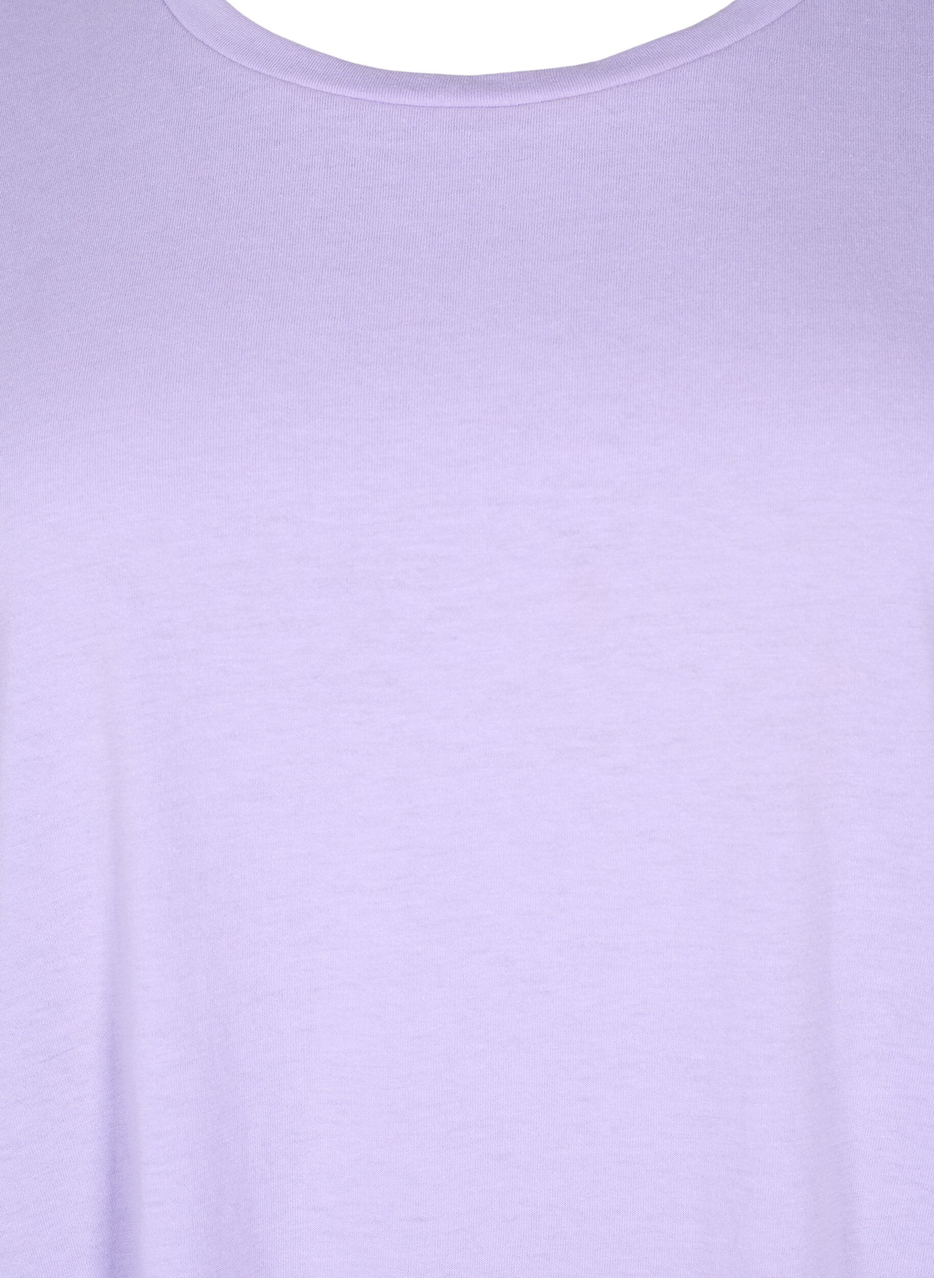 ZizziT-shirt &agrave; manches courtes en coton m&eacute;lang&eacute;, Violet, Packshot image number 2
