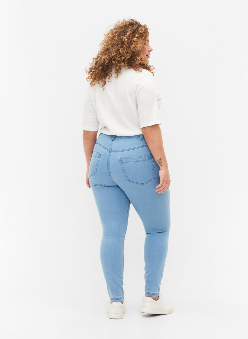 Jean Amy super slim &agrave; taille haute, Ex Lt Blue, Model image number 1