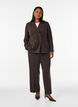 Blazer crois&eacute; &agrave; la coupe ample, Marron, Model image number 1