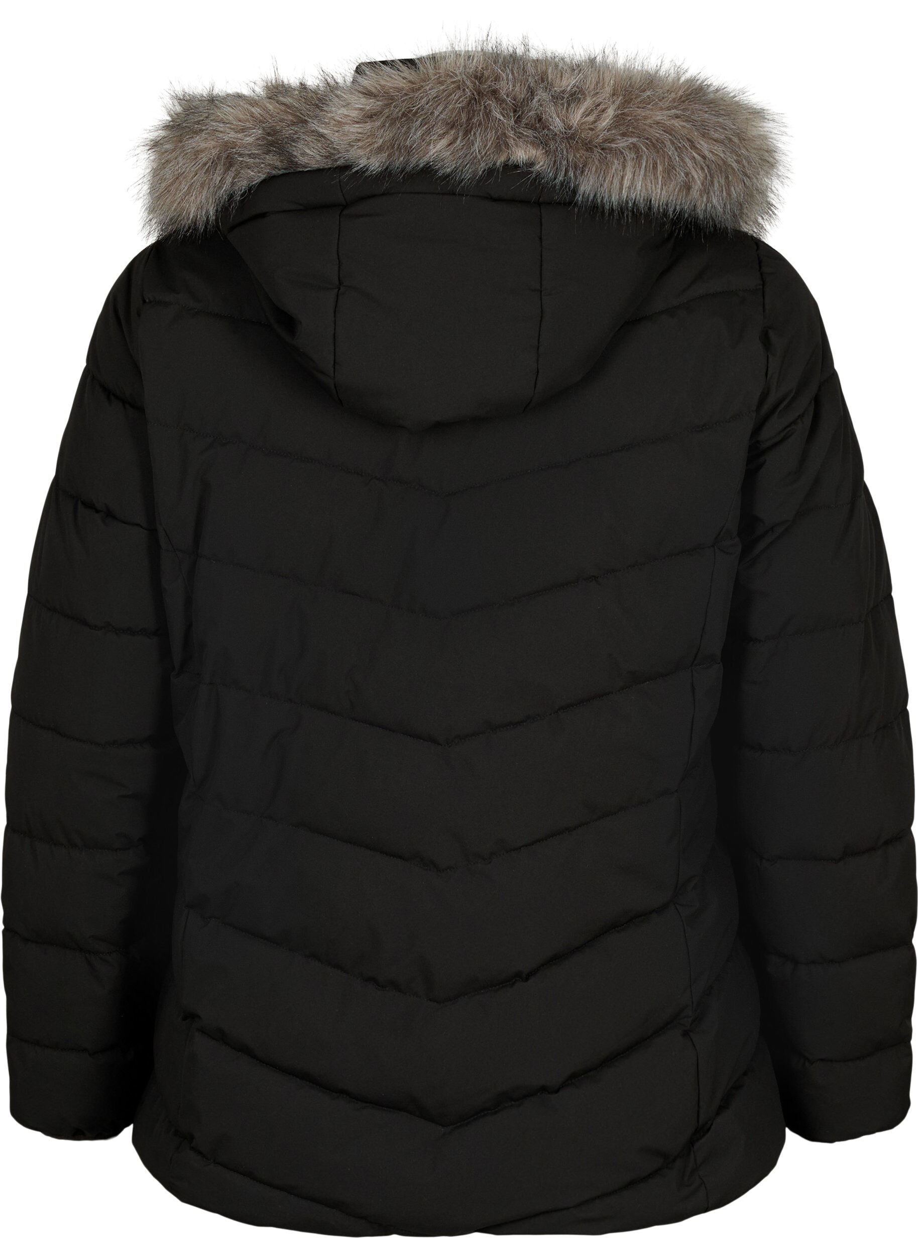 ZizziVeste courte &agrave; capuche, Noir, Packshot image number 1
