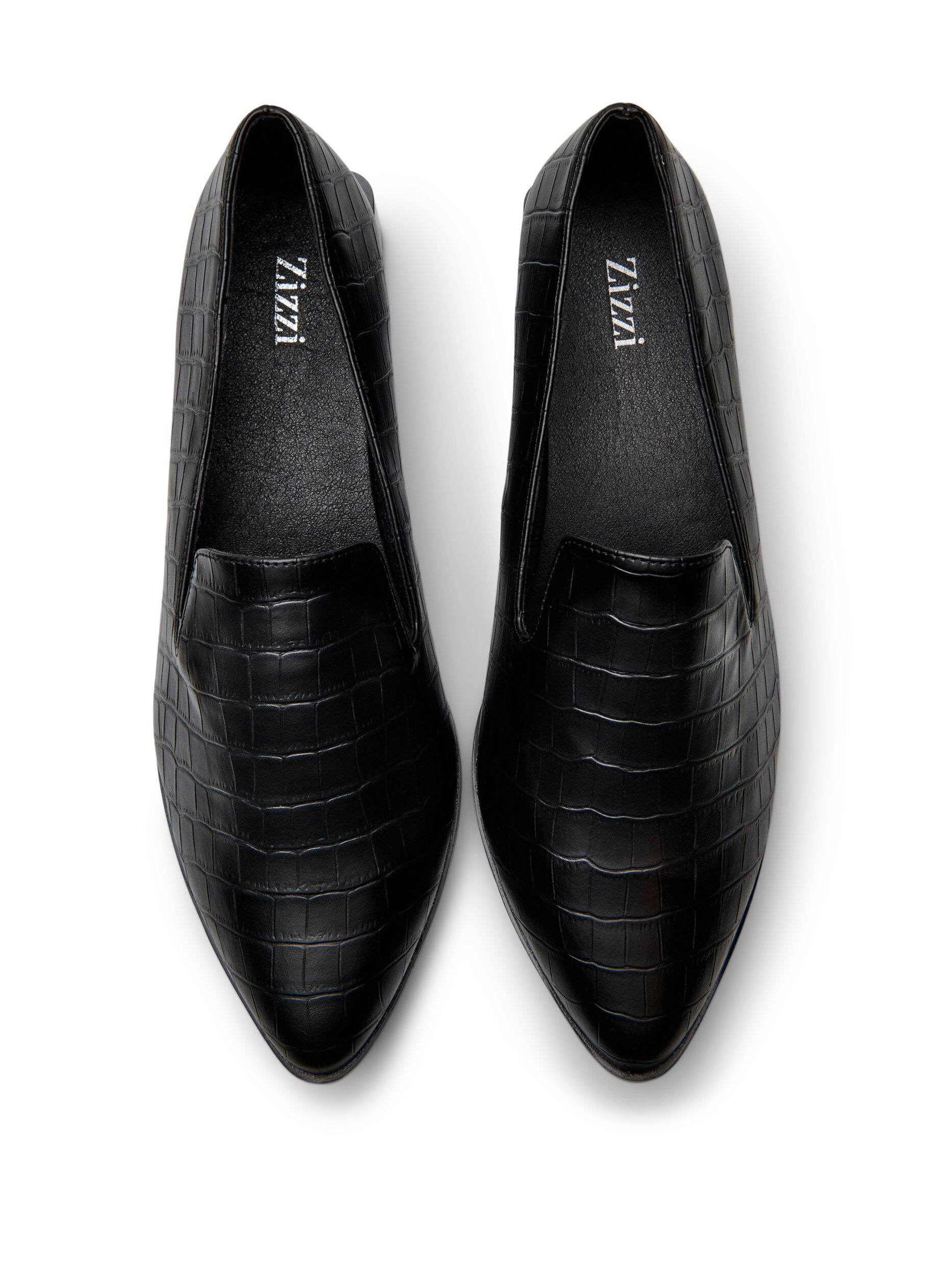 Zizzi Large - Mocassins avec un effet croco, Noir, Packshot image number 2