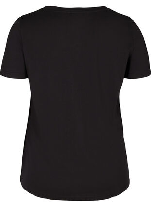 T-shirt coton avec joli imprimé , Black, Packshot image number 1