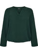 Blouse &agrave; la silhouette ballon avec col en V, Vert fonc&eacute;, Packshot image number 0
